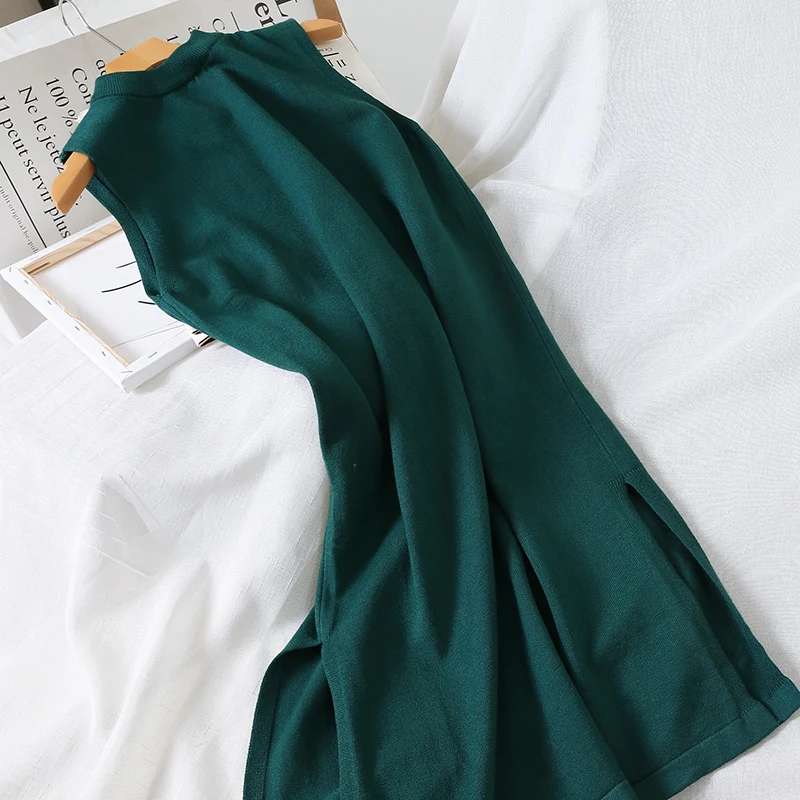 Женское повседневное сексуальное летнее платье однотонное длинное трикотажное