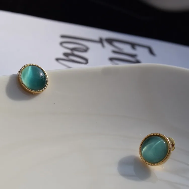 Серьги-гвоздики iMaySon с опалом женские винтажные простые висячие украшения камнем