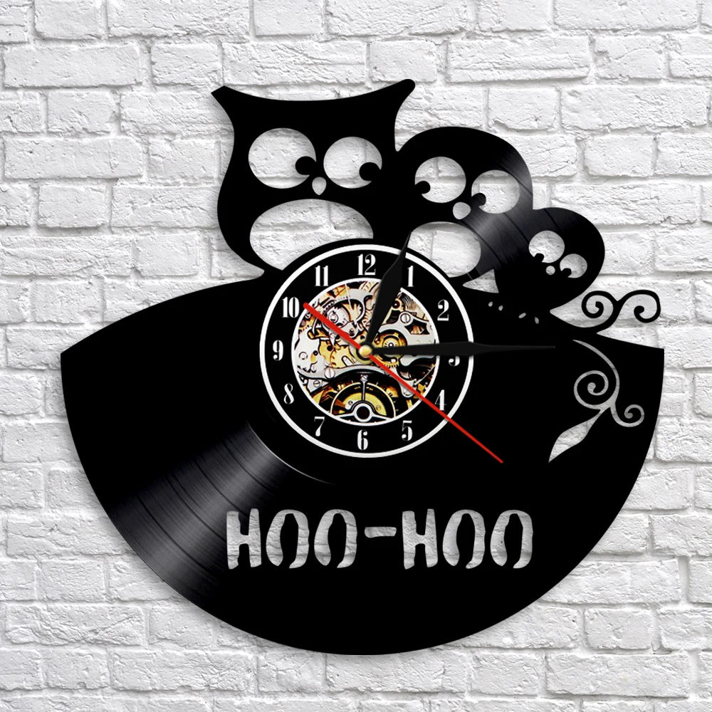 Настенные часы Hoo Baby Owl декоративные для детской комнаты из винила настенные с