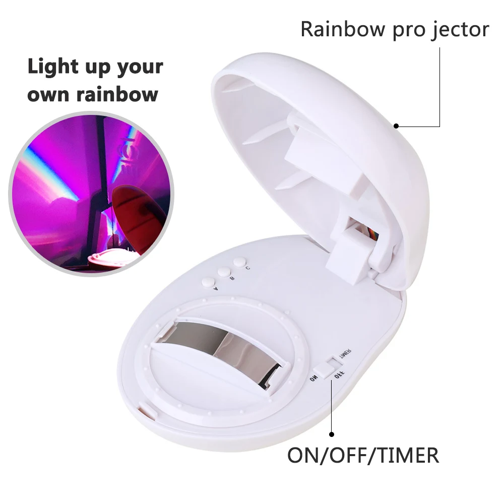 3 Modes LED Creative Colorful Rainbow Night Light Romantic Magic Projection Lamp For Children Bedroom Home Decor | Лампы и освещение