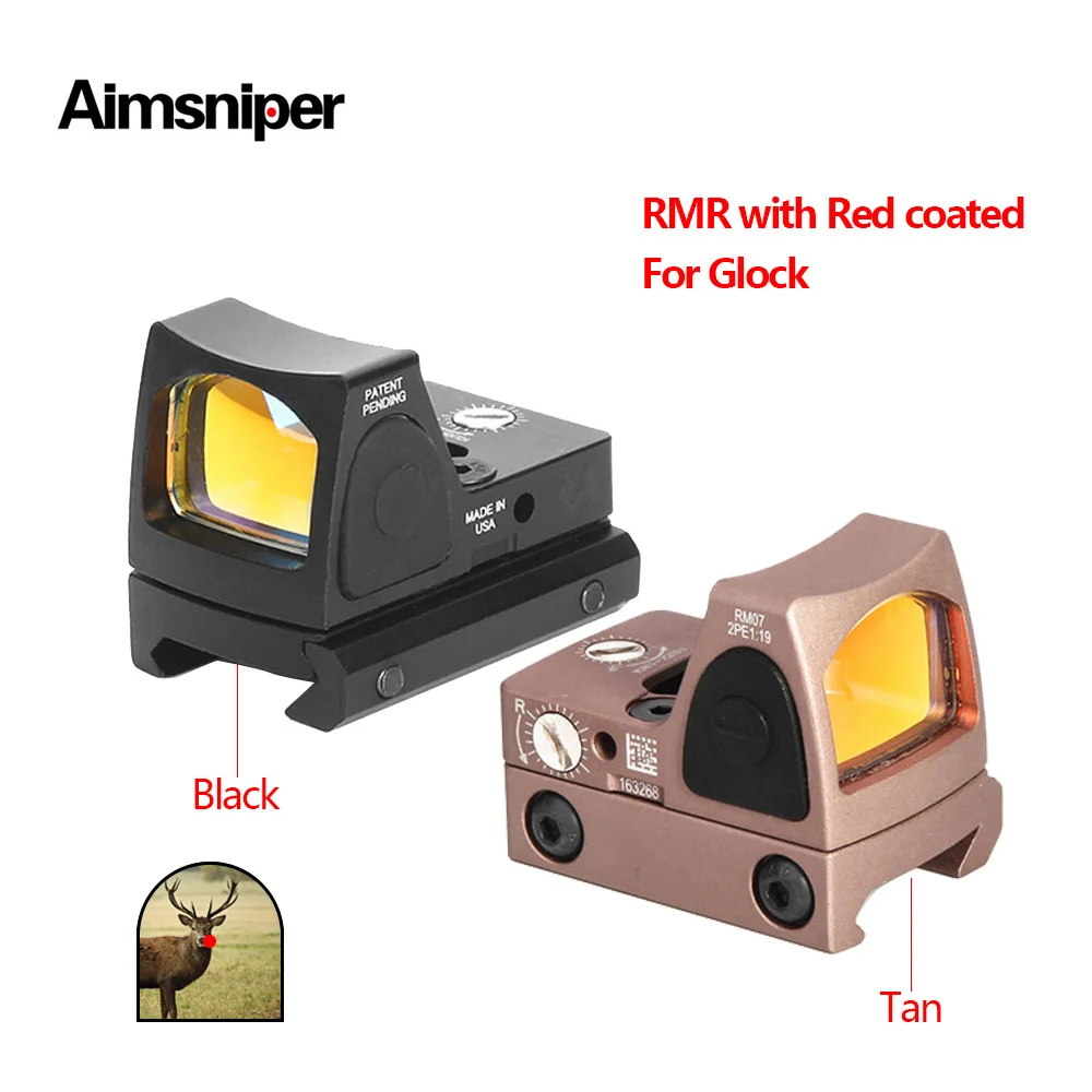 Мини RMR Reflex Red Dot Sight для Glock тактический охотничий оптический прицел страйкбольный