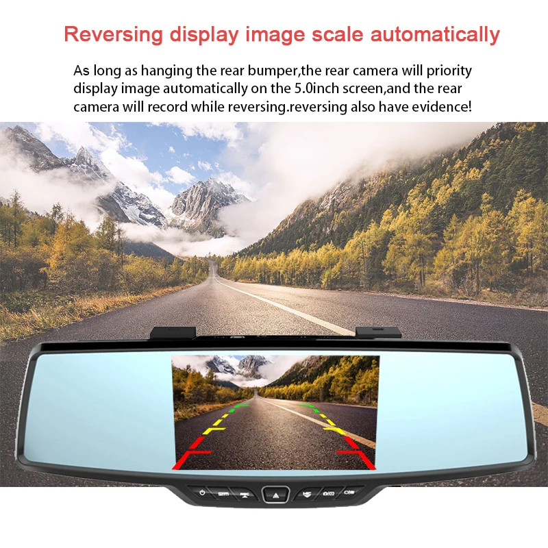 4 3 дюймов 1080P Full Высокое разрешение автомобиля Зеркало заднего вида DVR
