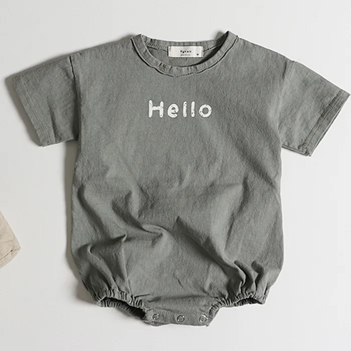 Детский хлопковый комбинезон с надписью для мальчиков и девочек|Боди малышек| |