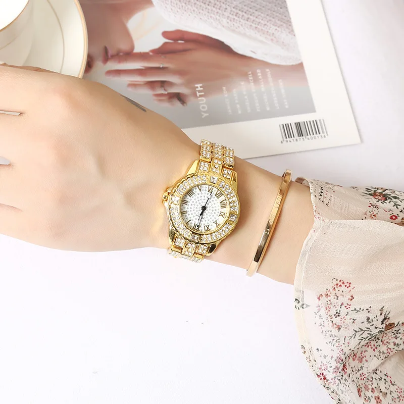 Montre femme, новинка, женские часы, стразы, женский браслет, наручные часы, женские модные часы, женские аналоговые кварцевые часы из сплава, BM207