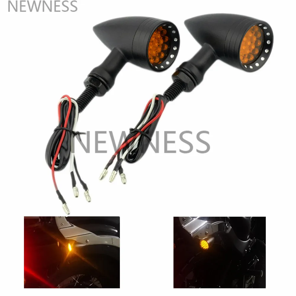 Cafe Racer LED Пуля мотоцикл указатель поворота Универсальный для Harley Honda Triumph Bobber Chopper