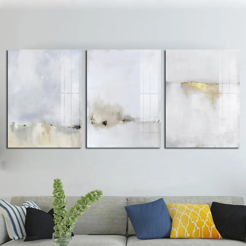 Абстрактный белый минималистское полотно современные печатные Плакаты и