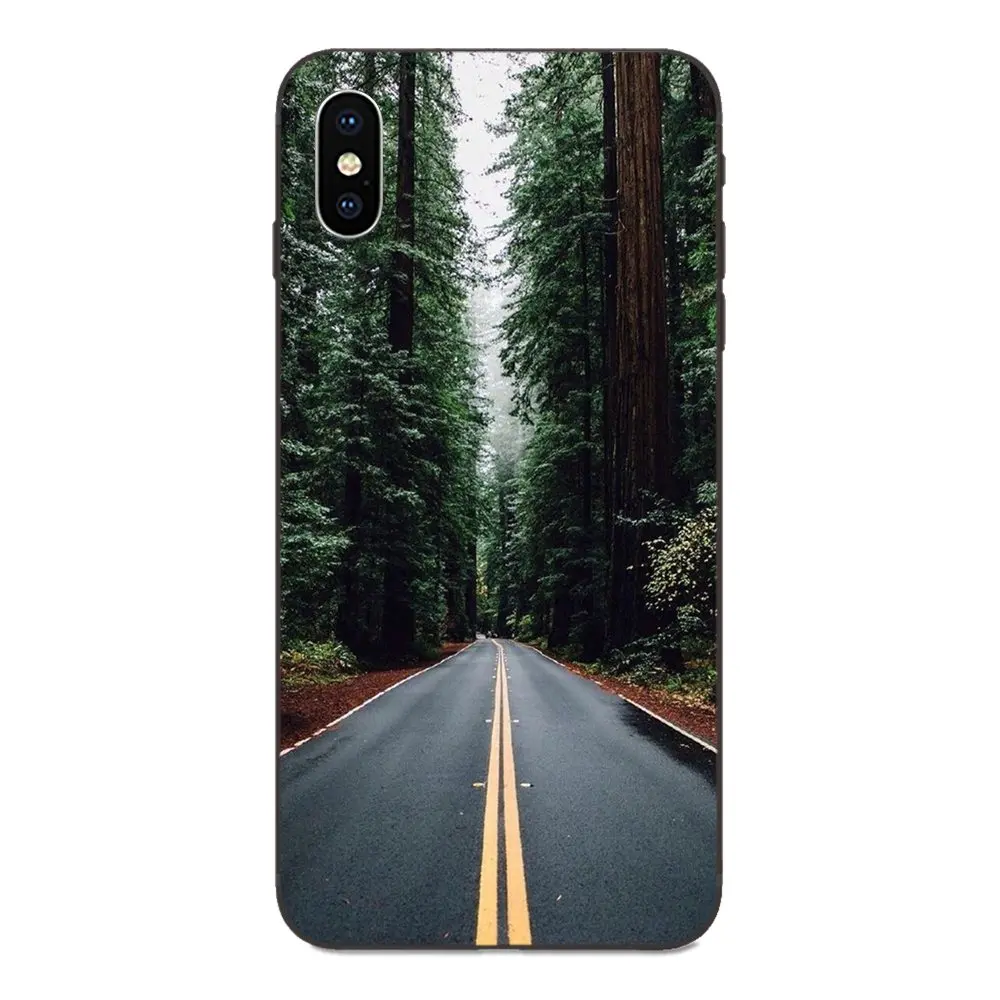 Для Xiaomi Redmi Note 3 3S 4 4A 4X5 5A 6 6A 7 7A K20 Plus Pro S2 Y2 Y3 TPU Cool Best Art простой зеленый лес дорога