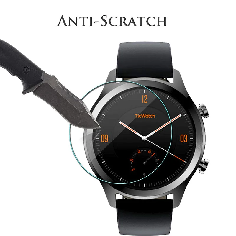 Закаленное стекло для смарт часов Ticwatch Pro / S/C2 0 3 мм 2 шт./упаковка|Защитные стёкла и