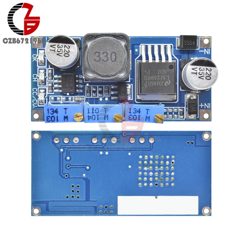 LM2596 DC-DC понижающий Регулируемый CC/CV трансформаторный источник энергии Модуль преобразователь напряжения светодиодный драйвер зарядная плата