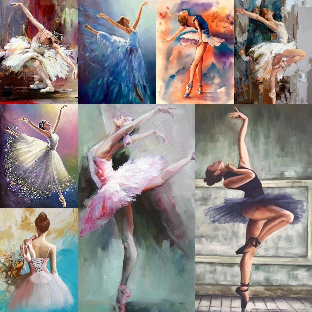 

DIY 5D Diamond Painting Single Ballet Dancer Woman Embroidery Cross Stitch Full Diamond Mosaic Wall Decor Gift