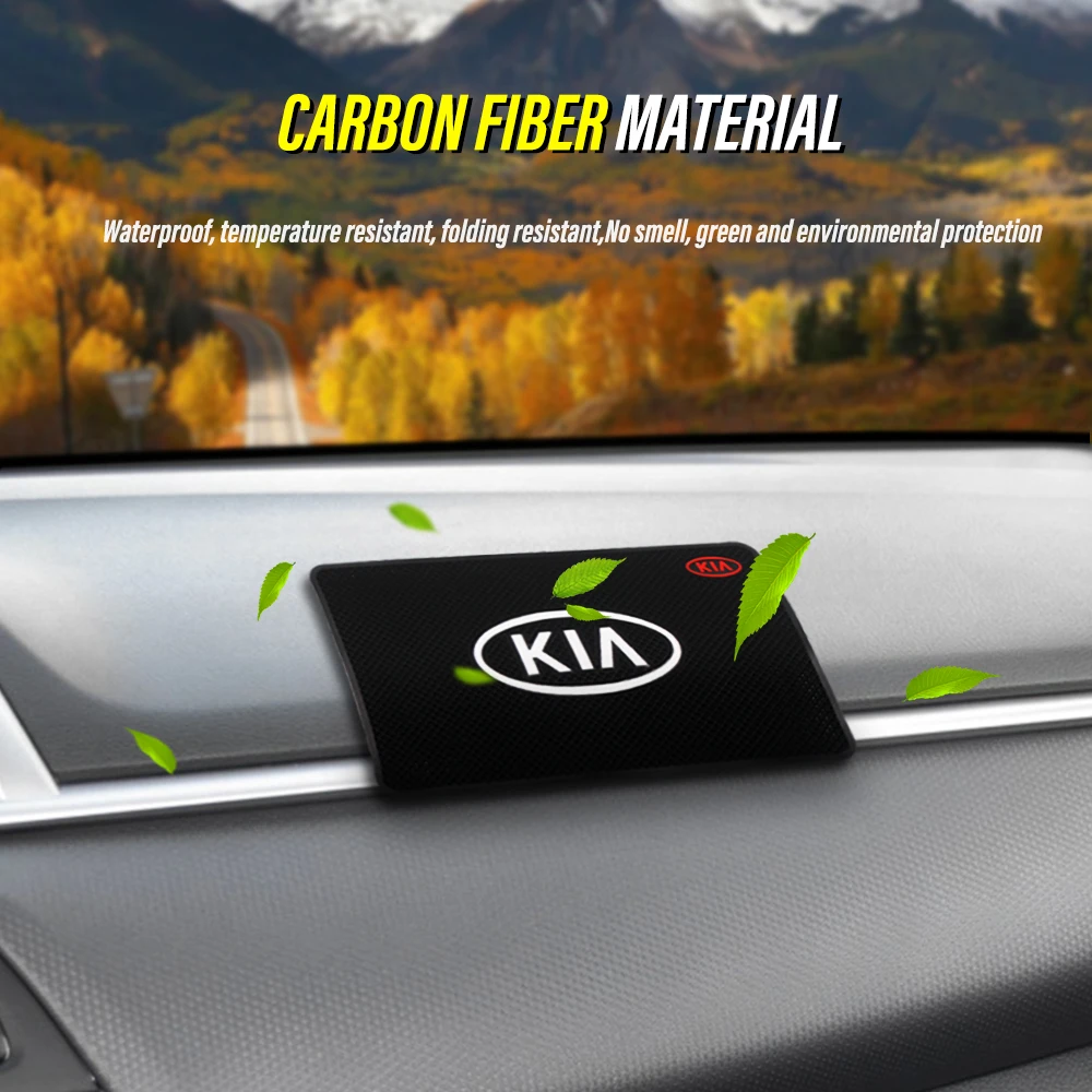 

Car Logo Anti Slip Mat Phone Holder Non-Slip Mat non slip Pad For Kia K2 K3 K5 Rio Sportage Ceed Cerato Sorento Series Emblem