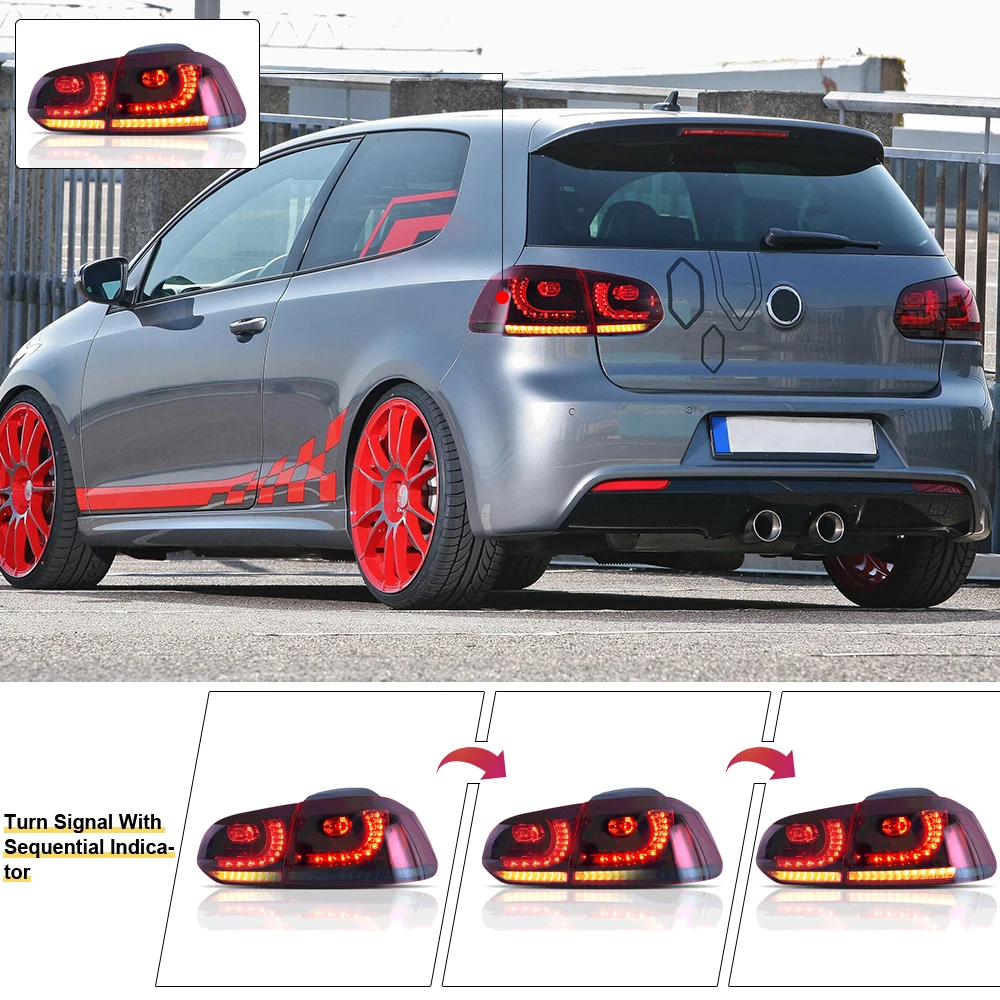 Автомобильный Стайлинг Аксессуары для заднего фонаря VW Golf 6 LED задние фонари 2009-2012