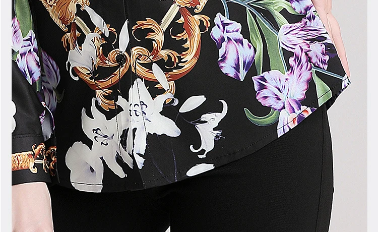 Новая весенне-осенняя Женская Высококачественная модная винтажная блузка с