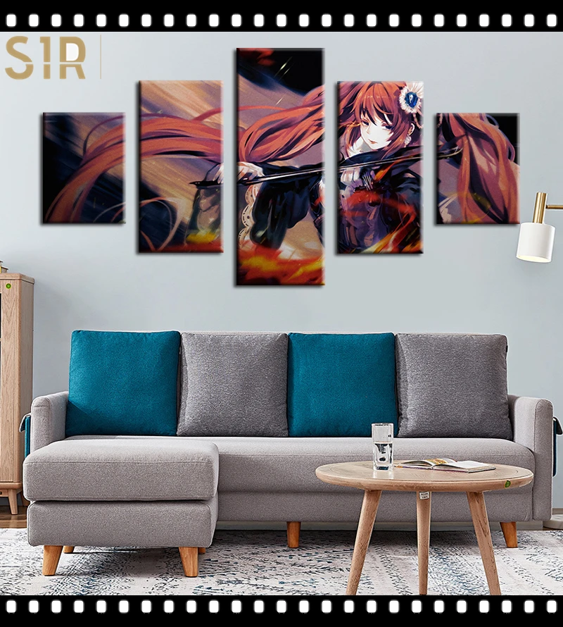 

Anime Movie Posters Wall Art 5 Pieces Canvas Painting Poster Pictures Home Decor Living Room HD Printed Poster Wall Painting