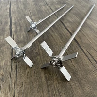 1set lab 304 stainless steel four leaf blade with rod 6cm 7cm paddle for laboratory mixer stirring equipment