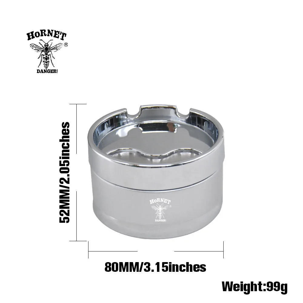 Пепельница HORNET из нержавеющей стали премиум класса круглая пепельница с