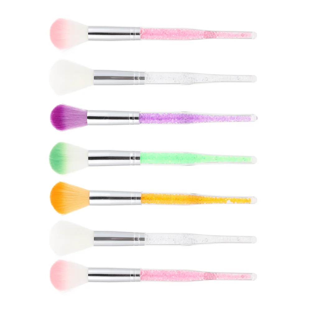 

7Pcs Practical Acrylic Dust Brushes Manicure Use Cleaning Brushes Mixed Color