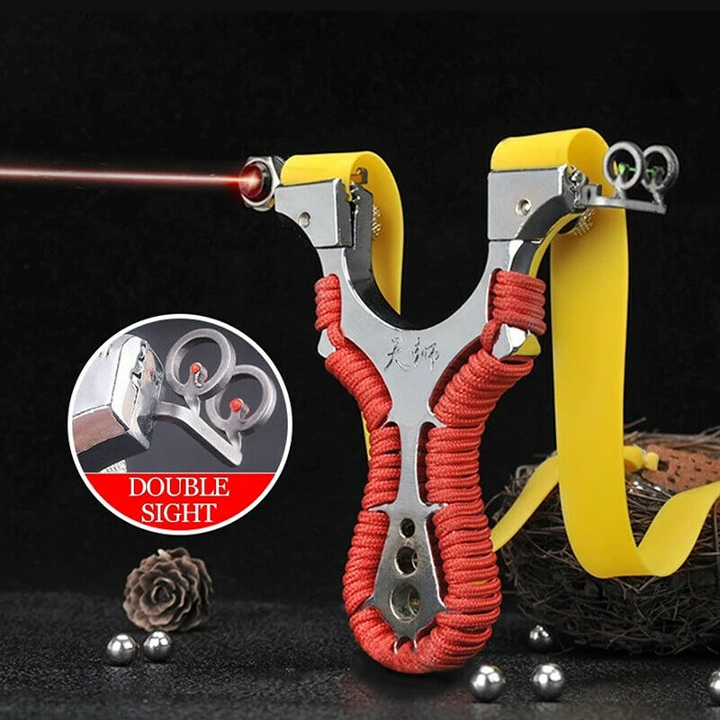 

Лазерный сплав Slingshot с двойным прицеливанием, быстрое сглаживание катапульты, уличная Конкурентная мощная охотничья Рогатка, инструмент дл...
