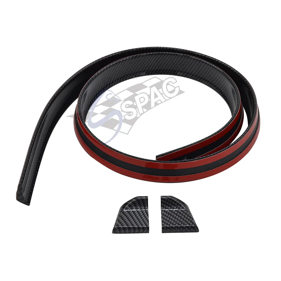 1 5 м Резиновая полоса спойлер мягкий ПВХ материал черный/углеродное волокно