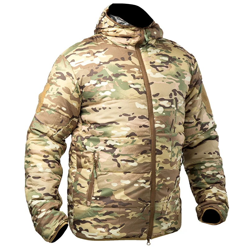 

Men's Autumn Winter Camouflage Tactical Military Parka with Hood Lightweight Working Clothing Hunting Outdoor Male Coat Outwear