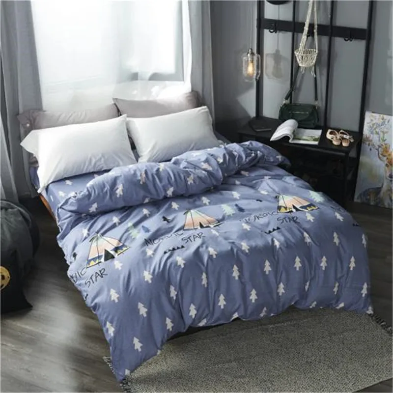 

1pc Duvet Cover Grid Quilts Cover 220x240 Family Bedding Flower Home Textile Bedclothes Poastoral Blanket Covers No Filling