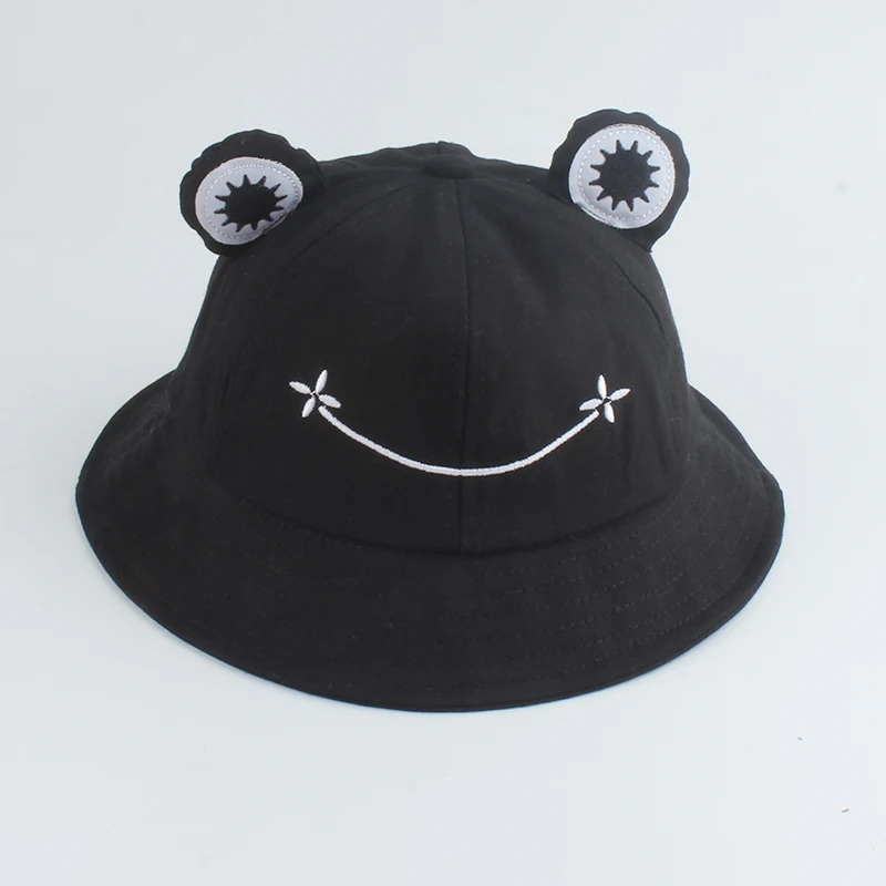 Parent-Kid Frog Bucket Hat Panama Fishing Hat Cartoon Cute Hats For Women Men Bob Chapeau Outdoor Sun Fisherman Caps images - 6