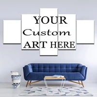 5 pieces customized canvas painting hd prints poster home decor modular custom made wall art pictures for living room framework