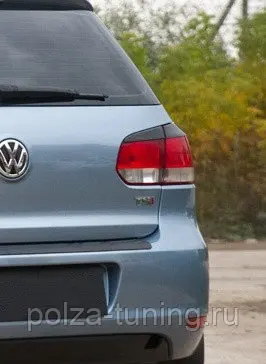Накладки на задние фонари Volkswagen Golf VI 2009-2012 реснички заднюю оптику VW |