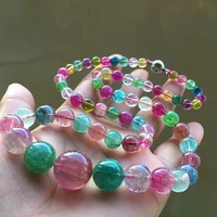 natural colorful tourmaline gemstone clear abacus beads necklace 6 517 5mm women fashion jewelry rainbow tourmaline aaaaaa