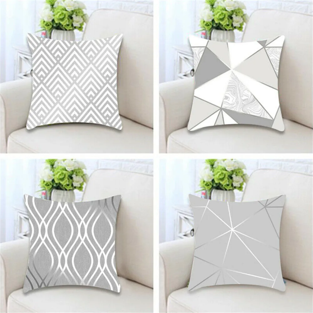 Мягкие чехлы для подушек из полиэстера с черными буквами 1 шт. классические Чехлы