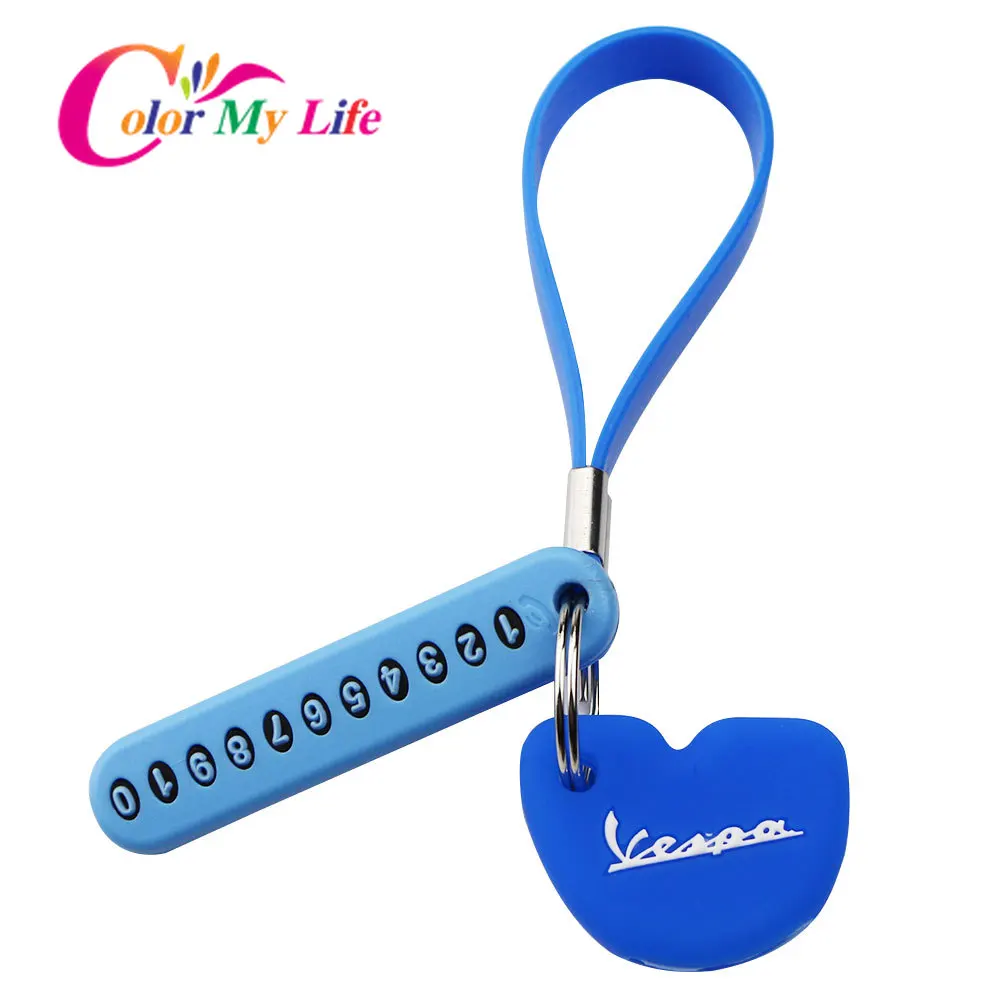 Силиконовый чехол для автомобильного ключа брелок телефона с номером карты Vespa