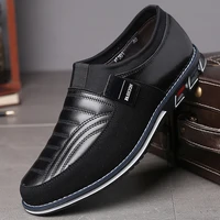 big size casual men leather shoes slip on fashion business casual shoes men loafers spring breathable casual men shoes black
