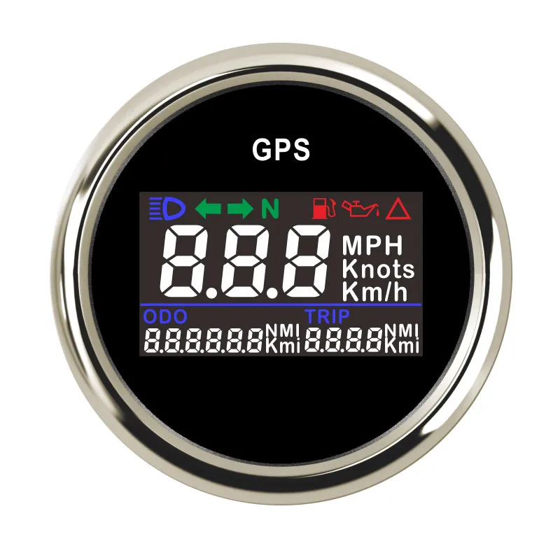 Универсальный 52 мм 2 дюйма МОРСКОЙ лодочный Автомобильный GPS Спидометр 0 ~ 999 миль/ч