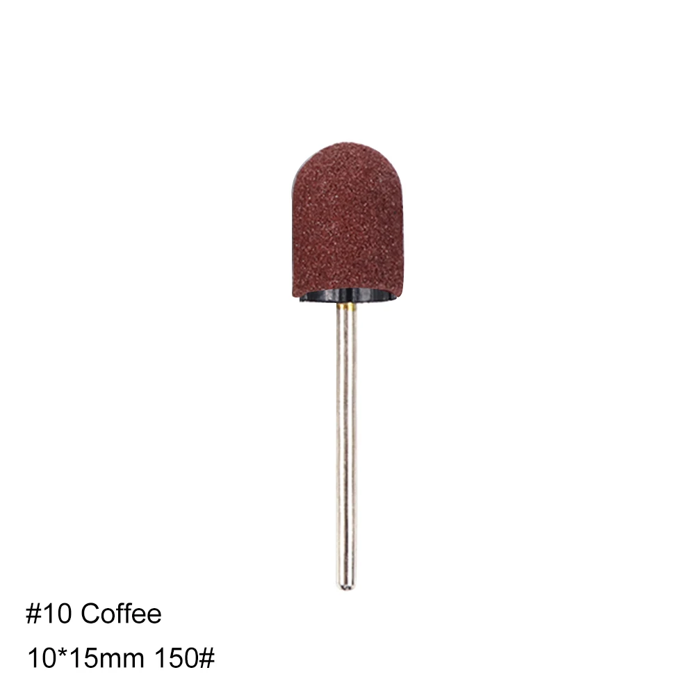 No.10 coffee 1 шт. шлифовальные круги для ногтей Кепки 150 Grip Rubber станок фрезерный резак для удаление маникюра гель аксессуары для педикюра инструмент LA725-1 - Цвет: No.10 coffee