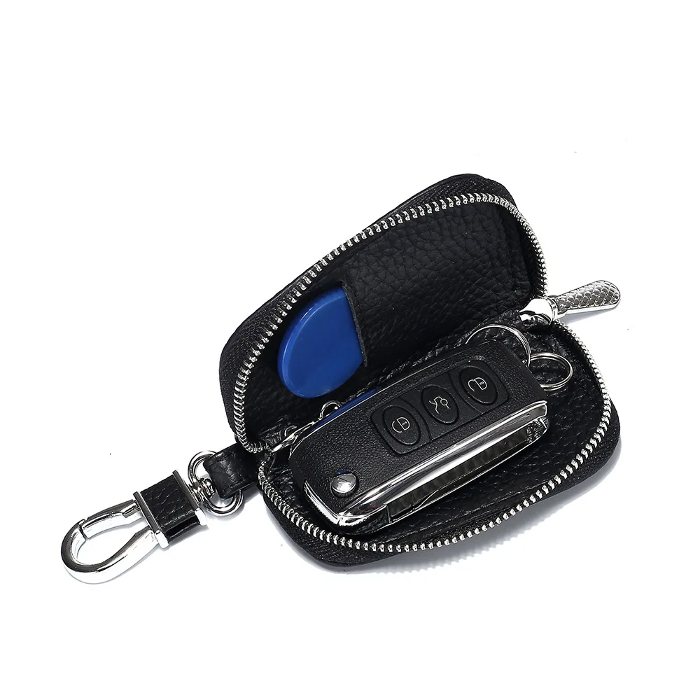 Сумка для ключей из натуральной кожи мужская и женская на молнии | Багаж сумки