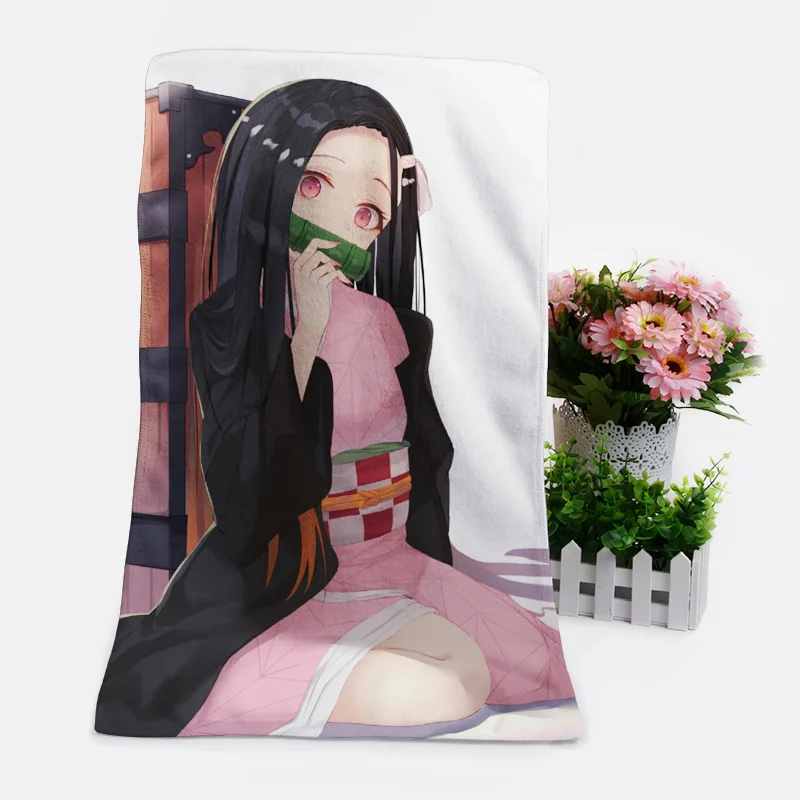 IVYYE 1 шт. Kimetsu no Yaiba Модные индивидуальные аниме банные полотенца носовой платок