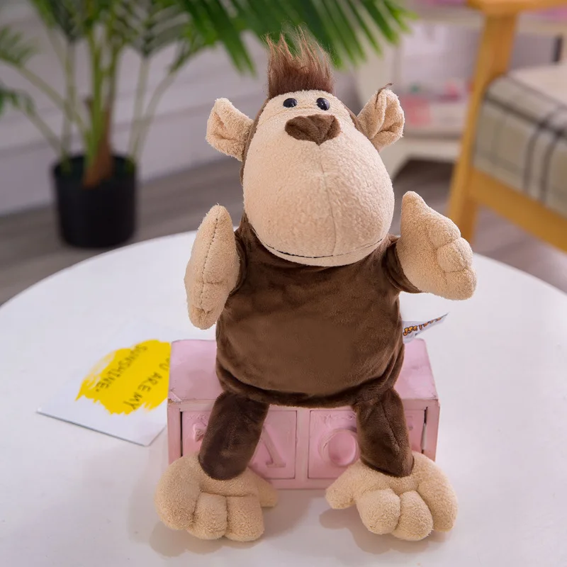 Monkey 30 см милые игрушки в виде животных, плюшевая игрушка для детского сада, интерактивный реквизит для родителей и детей - Цвет: Monkey