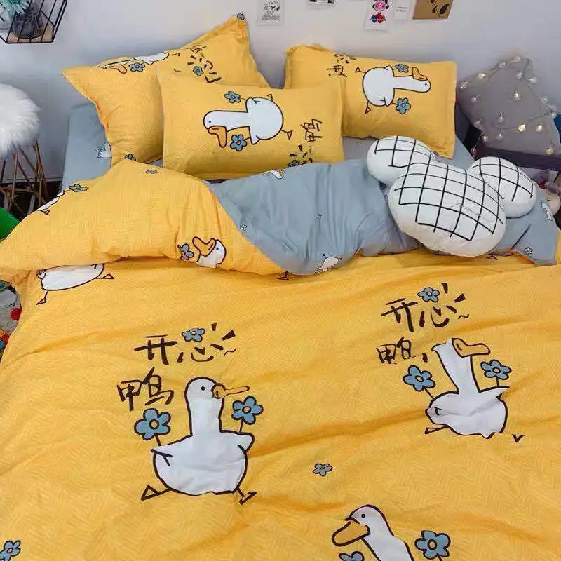 

Duvet Cover Set Be Happy Every Day Bed Set Bed Sheets Adult Child Bed Sheets and Pillowcases Queen Size Comforter Sets