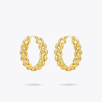 enfashion punk small link chain hoop earrings for women gold color round hoops earings fashion jewelry pendientes mujer e191088
