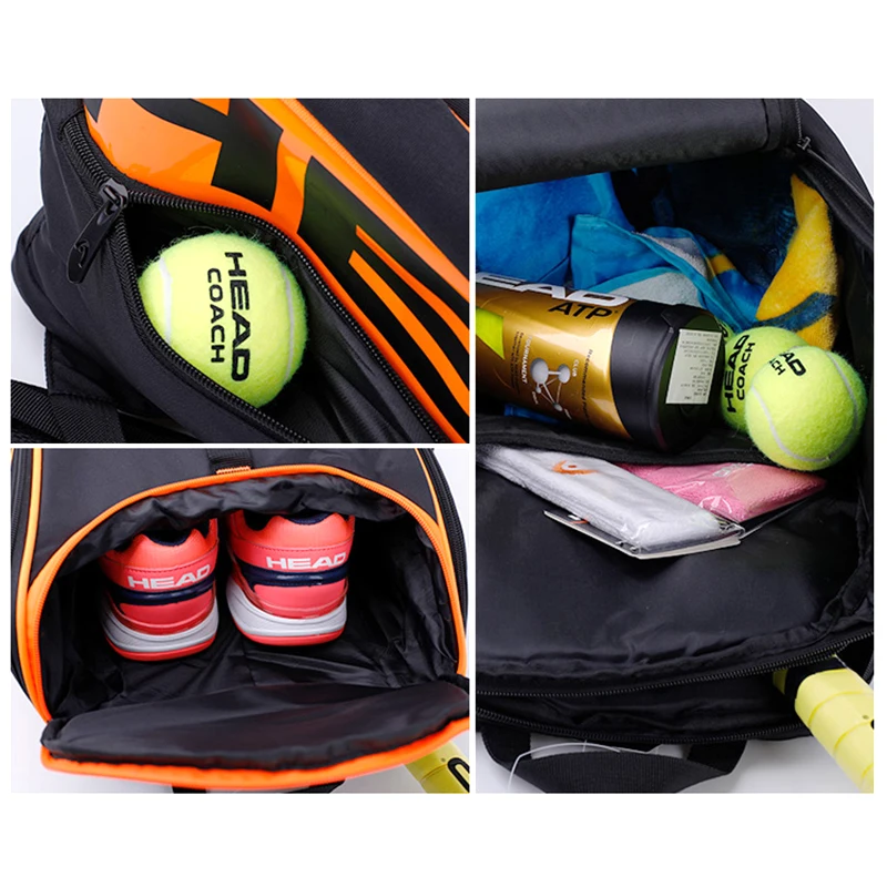 HEAD Tennis Backpack Outdoor Sport Bag Racket Raqueta Tenis Original With Shoe | Спорт и развлечения