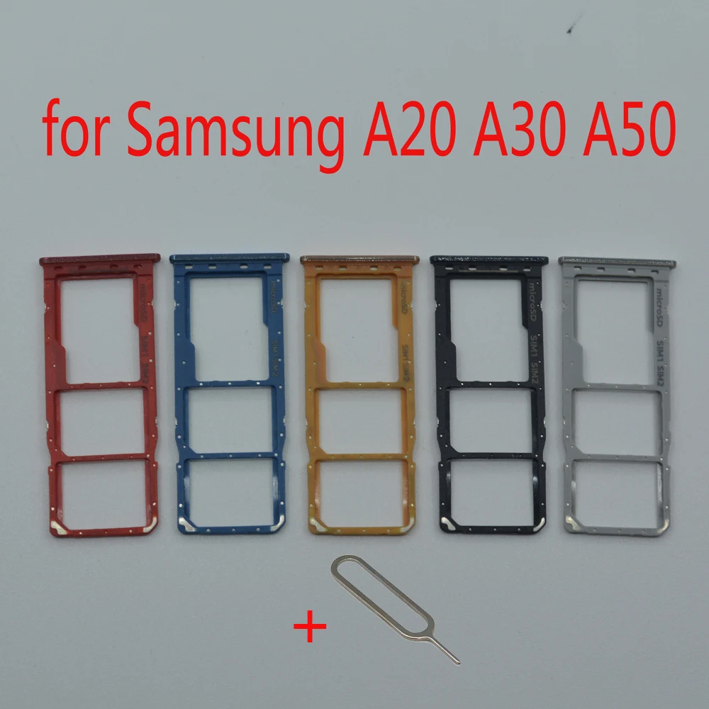 Лоток для SIM карты Samsung Galaxy A20 A30 A50 A205 A305 A505 оригинальный адаптер телефона Micro SD