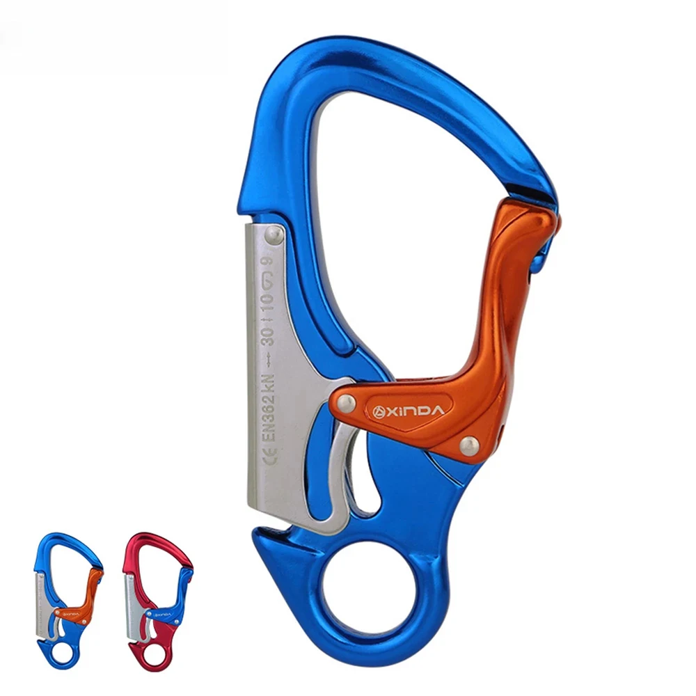 

Outdoor Rock Climbing Carabiner 30KN Mountaineering Downhill Safety Hook Via Ferrata Buckle Working At Height Equipment