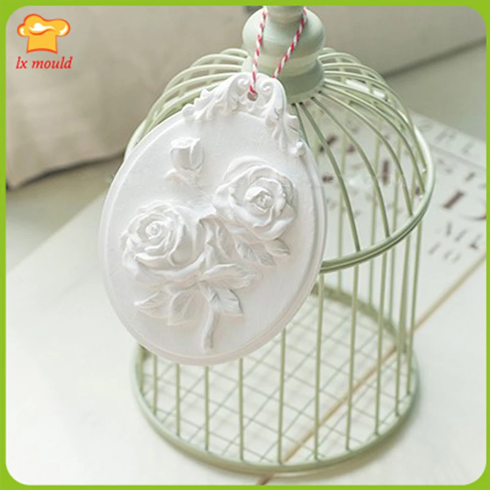 

LX MOULD Rose Silicone Mold Soap Gypsum Molds Aromatherapy Wax Moulds