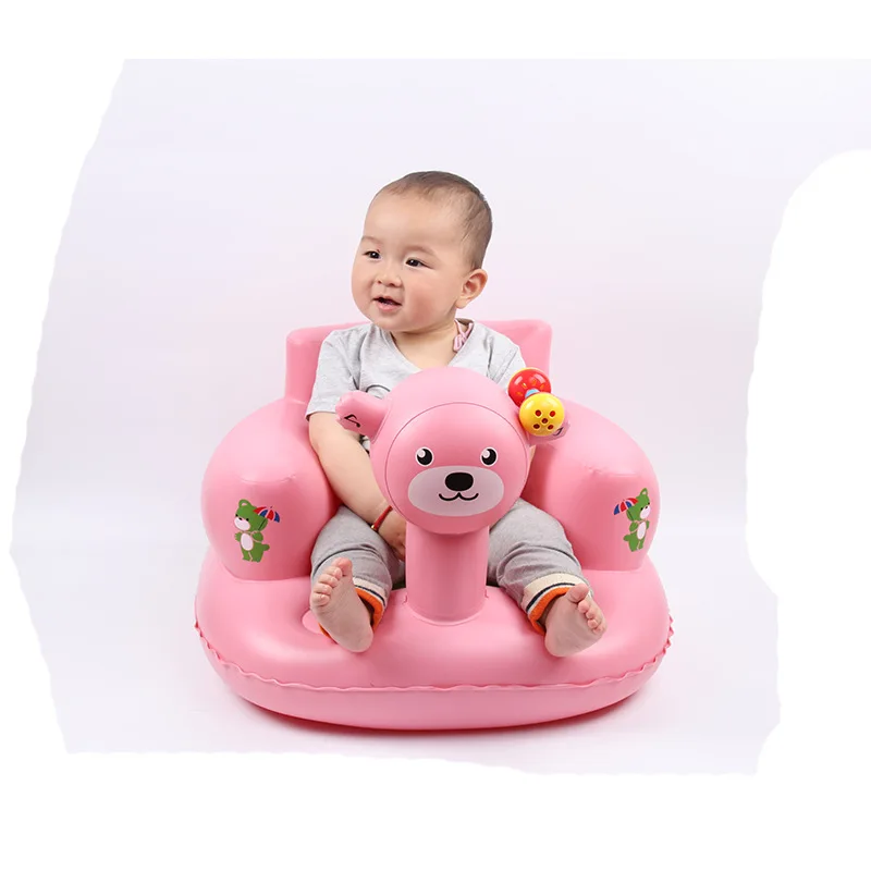 

Cartoon Golden Small Fish ABS Material Baby Inflatable Sofa Music Feeding Children's Dining Chair Handrails Can Play New Songs