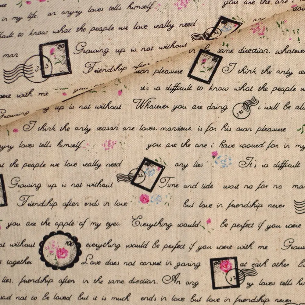 Хлопковая льняная ткань для рукоделия постельного белья сумки шитья занавесок с