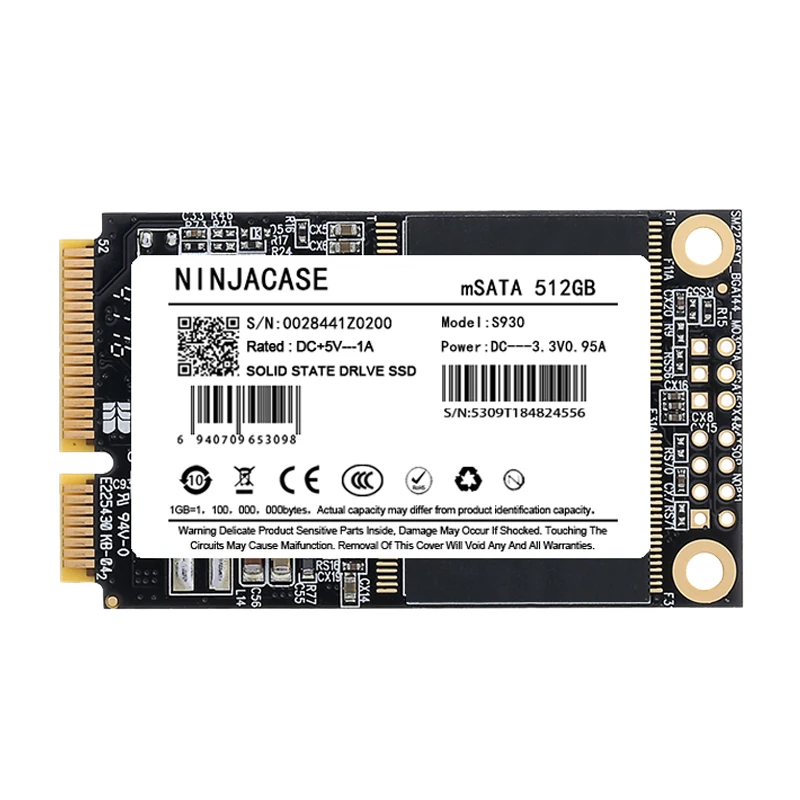 NINJACASE mSATA SSD16GB 32GB Sata2 II Внутренний твердотельный накопитель SATA жесткий диск Msata