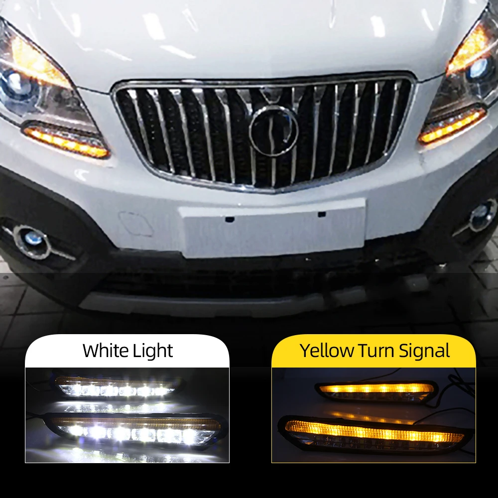 Автомобильные мигающие дневные ходовые огни 1 пара для Buick Encore Opel Mokka 2012 2013 2014 2015