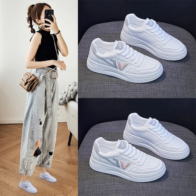 Han edition white shoe tide female ins platform of new fund of 2021 autumn breathable sandals female Q1615 platform shoes fem