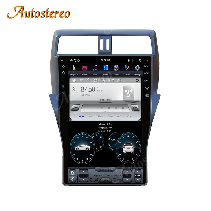 Для TOYOTA Land Cruiser Prado 150 2018 2019 2020 Тесла стиль Carplay Автомобильный GPS навигатор