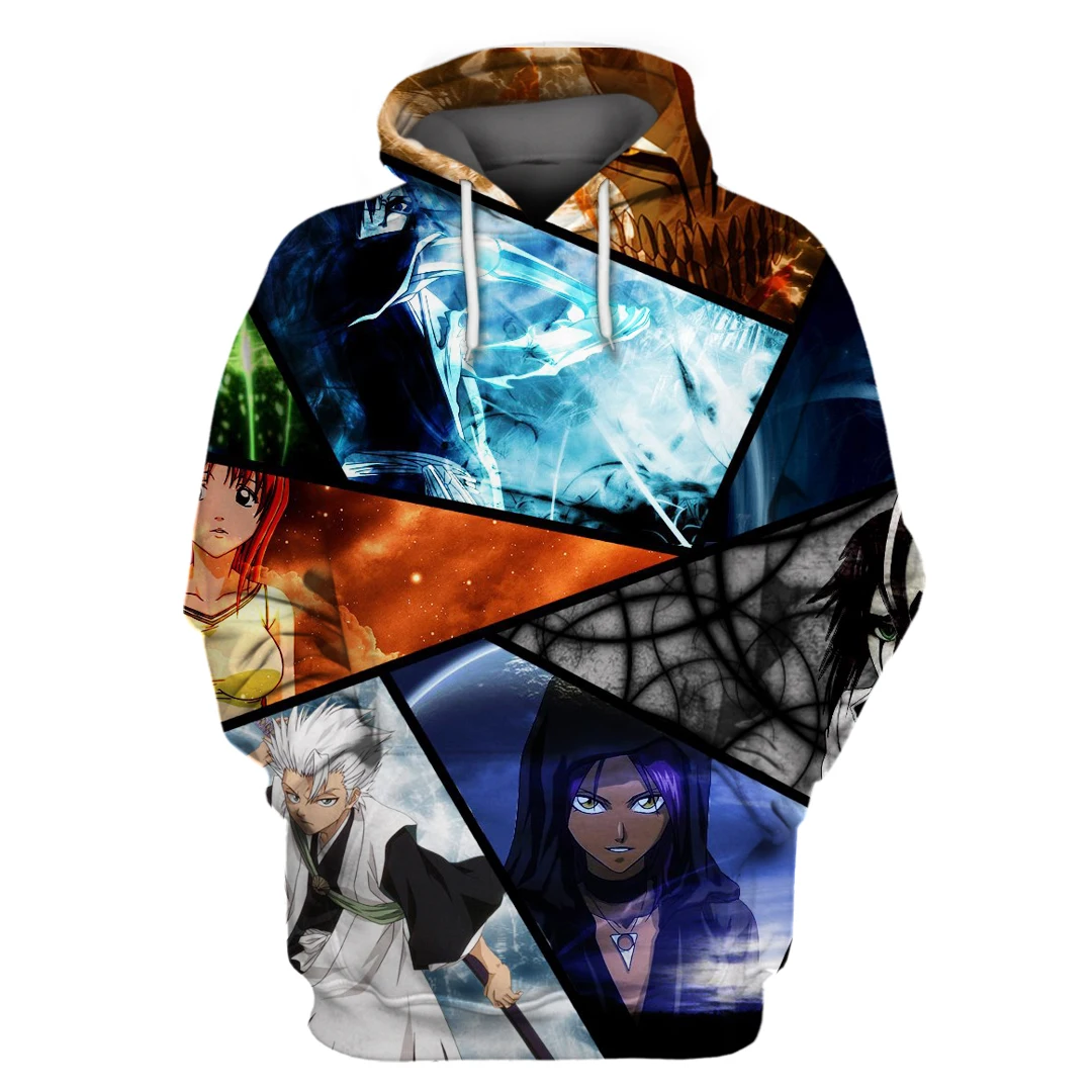 

SONSPEE Streetwear Fashion New Men's Long Sleeve 3D Anime Bleach Funny Printed Hoodies Sweatshirt Women Hoody Pullover